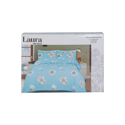 Laura Bed Sheet King 3pcs Set 274x260cm