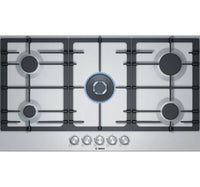 Bosch Series 6 Gas Hob 90 cm, Stainless Steel, PCQ9B5O90M
