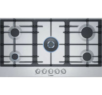 Bosch Series 6 Gas Hob 90 cm, Stainless Steel, PCQ9B5O90M