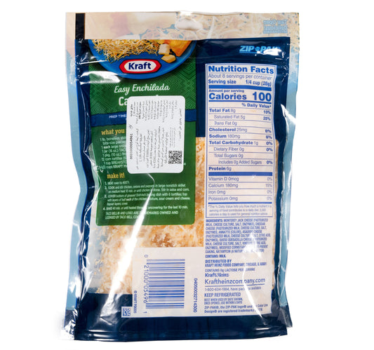 Kraft Shredded Four Cheese Mexican Style 226 g