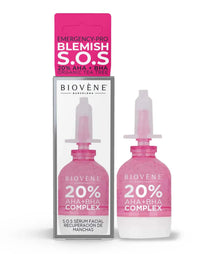 Biovene Blemish S.O.S Emergency-Pro 20% AHA + BHA + Organic Tea Tree Facial Serum Treatment 10 ml