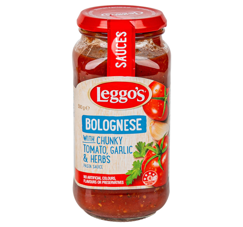 Leggo's Bolognese With Chunky Tomato Garlic & Herbs Pasta Sauce 500 g