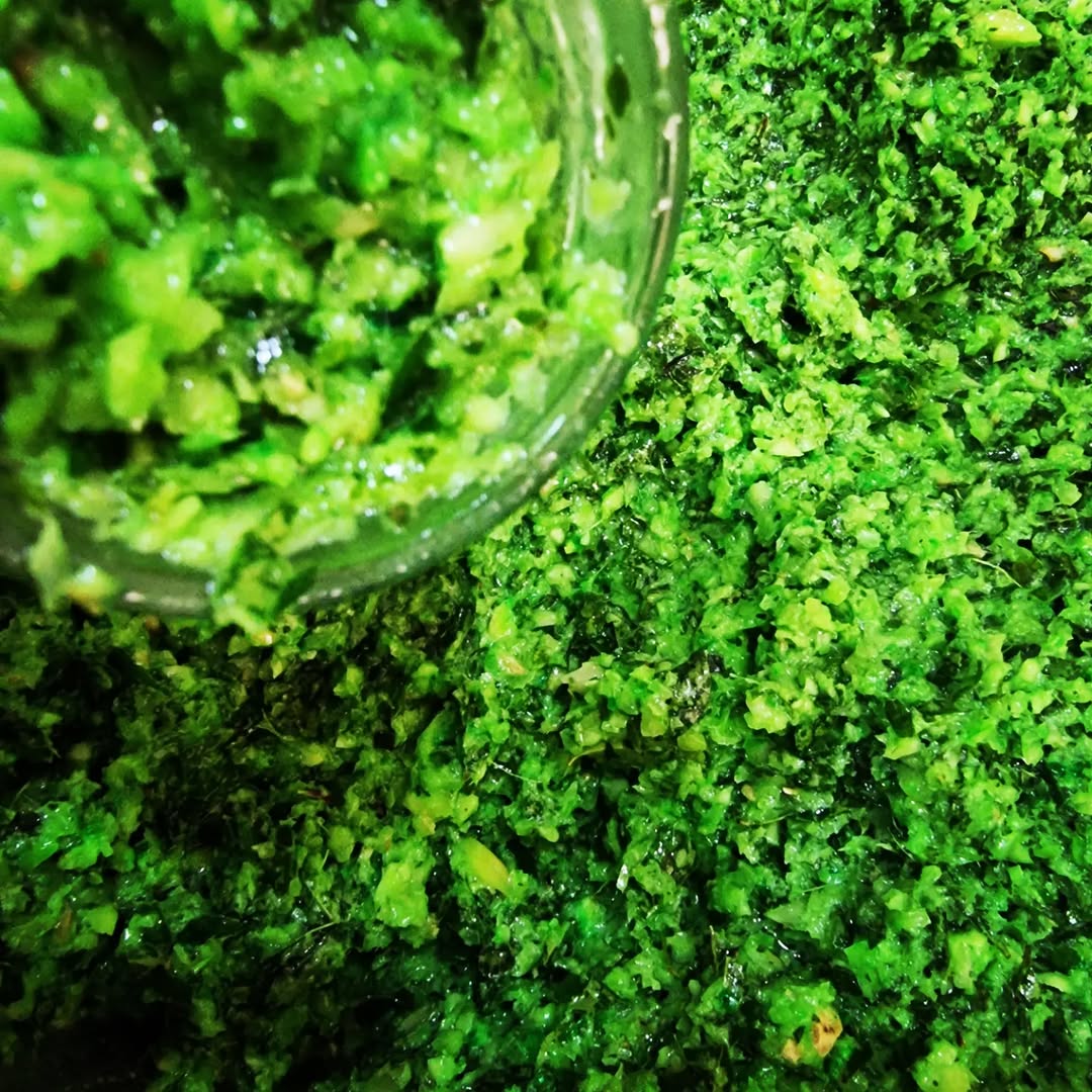 Garlic paste with herbs