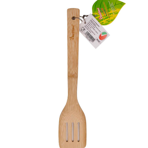 Chefline Natural Bamboo Slotted Spoon, 1910