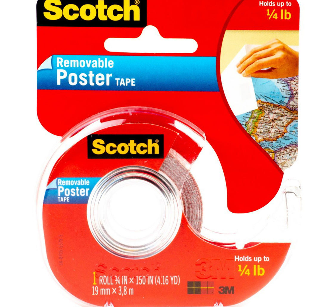 3M Scotch Wallsaver Poster Tape 3/4inch x 150inch 1Pc