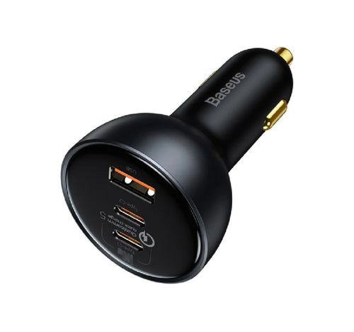 Baseus 3 Port Car Charger, 160 W, Black, ZX160CX