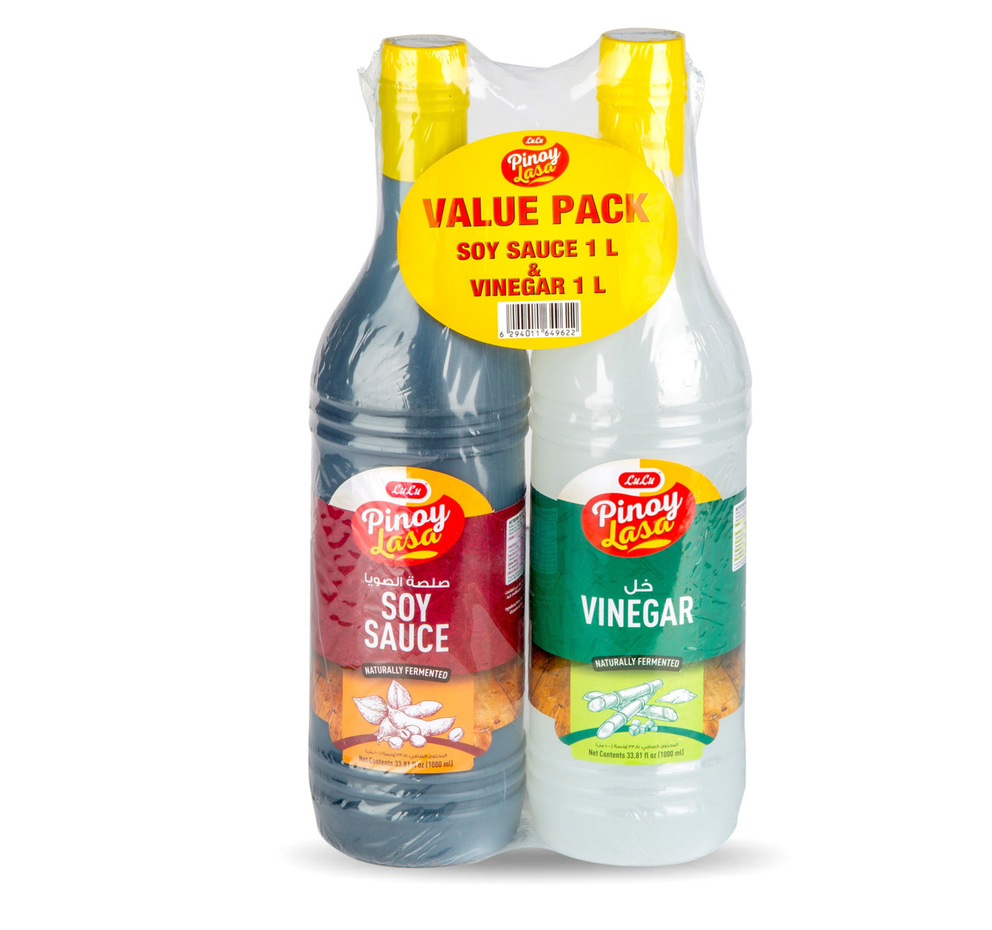 LuLu Pinoy Lasa Soy Sauce 1 Litre + Vinegar 1 Litre