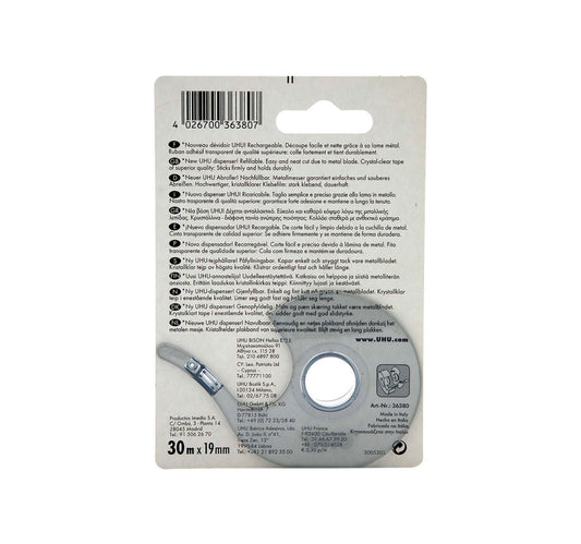 UHU Rolla Fix Transparent Tape 25m+5m 36380 Assorted