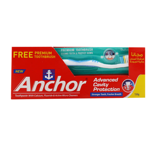 Anchor Advanced Cavity Protection Toothpaste White 150 g + Toothbrush