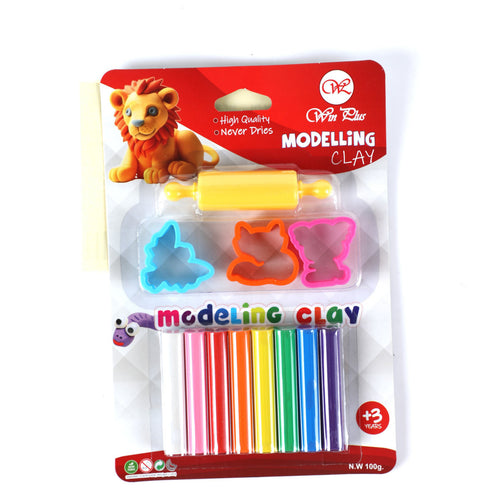 Win Plus Modelling Clay Stick Set, 12 pcs, Assorted, B1008+3MR