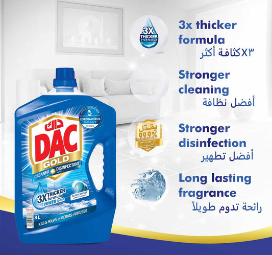 Dac Gold Ocean Breeze Cleaner + Disinfectant 3 Litres