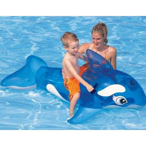 Intex Lil ' Whale Ride Inflatable Pool Float, Blue, 58523