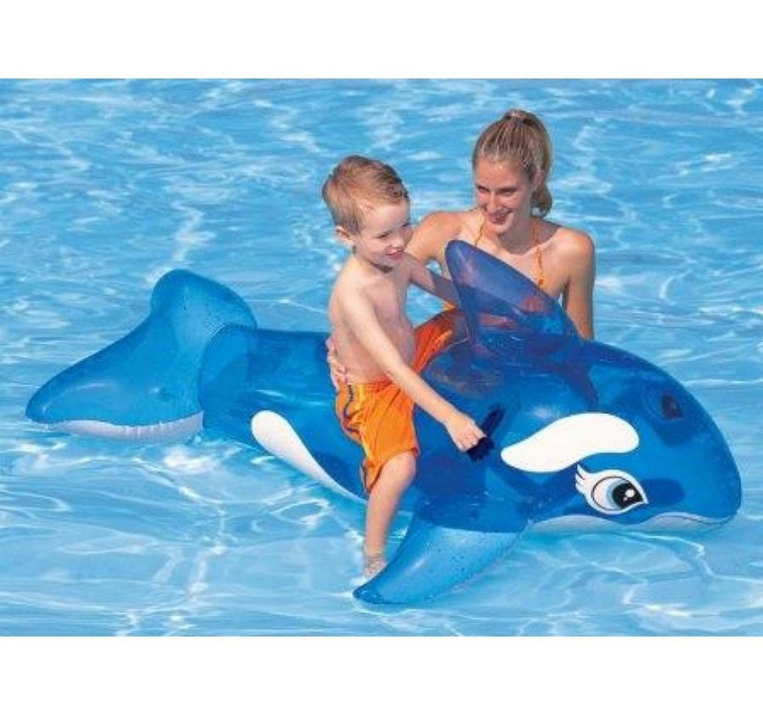 Intex Lil ' Whale Ride Inflatable Pool Float, Blue, 58523