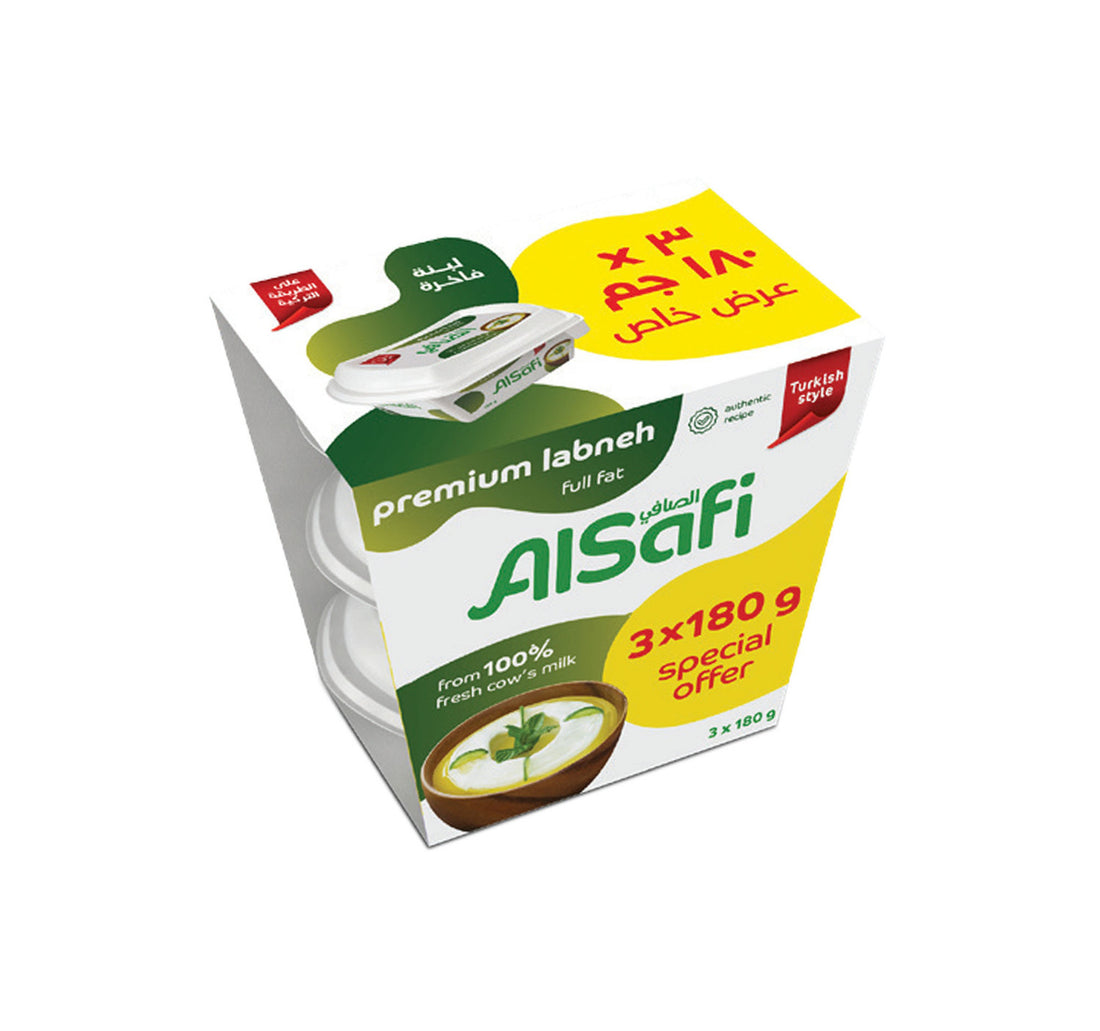 Al Safi Turkish Style Full Fat Premium Labneh Value Pack 3 x 180 g