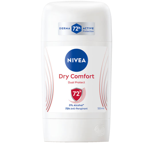 Nivea Dry Comfort Antiperspirant Deodorant Stick for Women Quick Dry Sweat Protection 50 ml