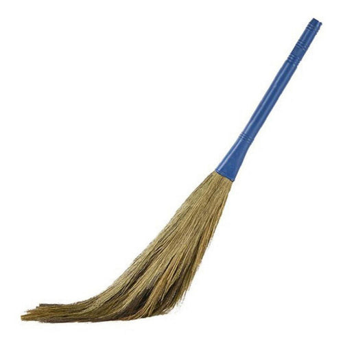 X Three Grass Broom With Stick Assorted