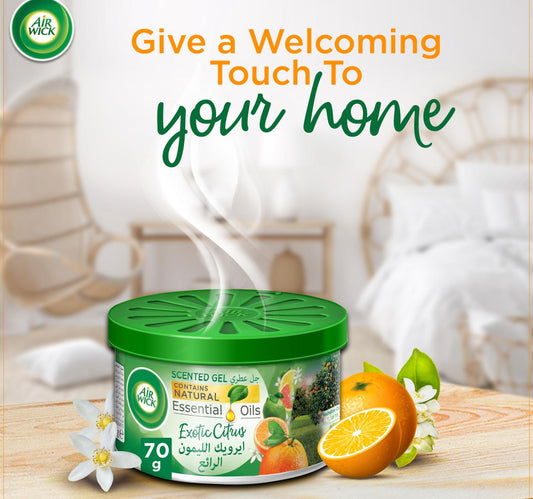 Air Wick Air Freshener Scented Gel Can Exotic Citrus Scent 70 g