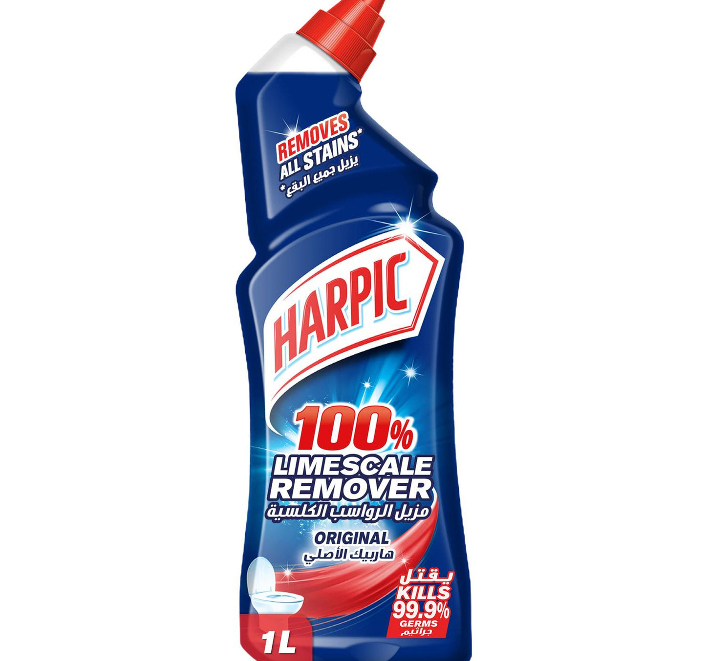 منظف ​​الحمامات هاربيك الأصلي لإزالة الترسبات الكلسية بنسبة 100%، سعة 1 لتر