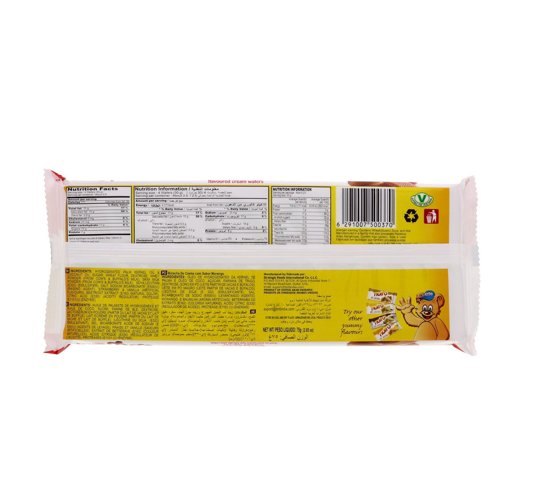 Nutro Strawberry Flavoured Cream Wafers 75 g