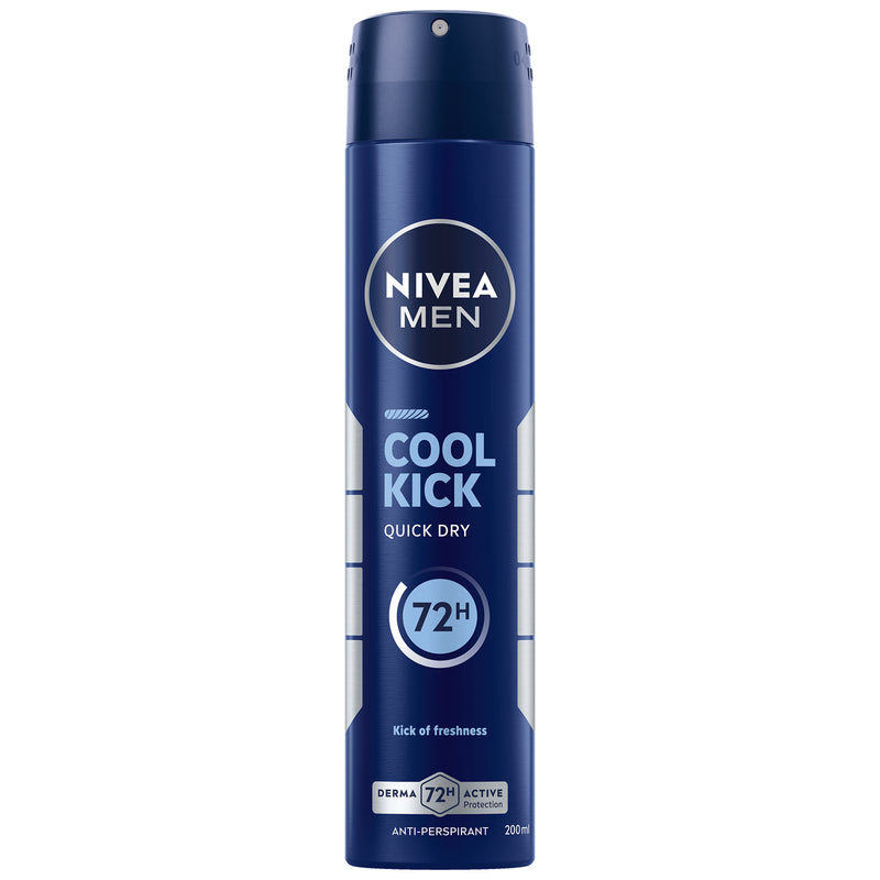 Nivea Men Cool Kick Deodorant for Men Fresh Scent Spray 200 ml