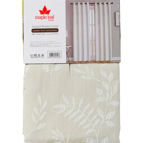 Maple Leaf Home Jacquard Window Curtain 140 x 260cm Duck