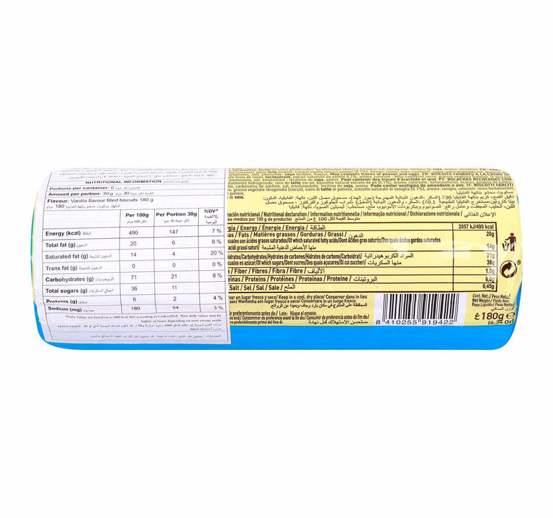 Elgorriaga Vanilla Flavored Filled Biscuit 180 g