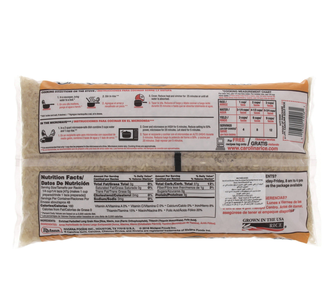 Carolina Gold Parboiled Rice 2.27 kg