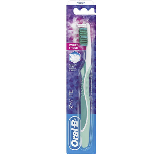 Oral-B 3D White Fresh 40 Medium Manual Toothbrush Assorted Color