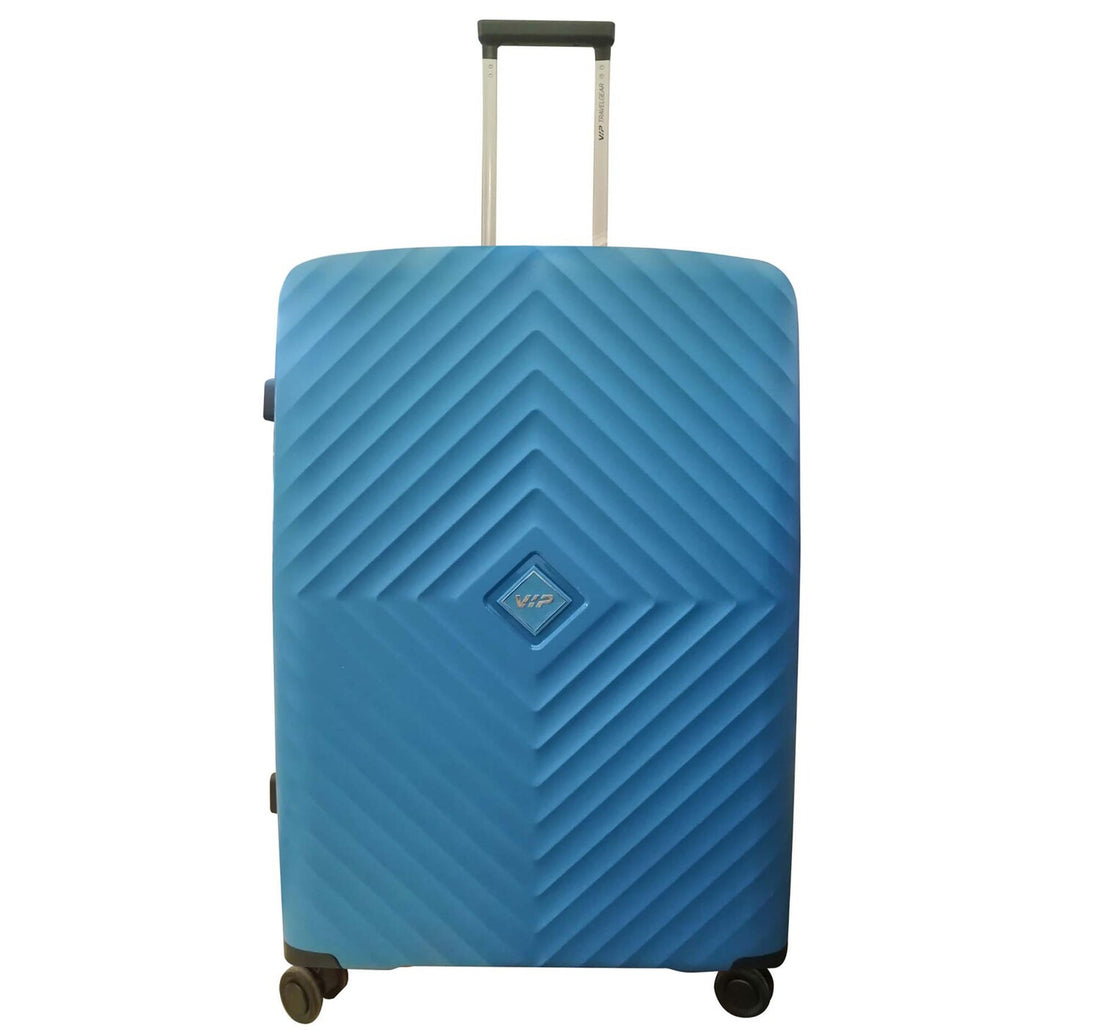VIP Quad 4Wheel Hard Trolley 75cm Blue
