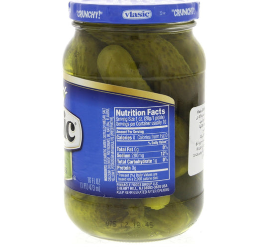 Vlasic Kosher Dill Baby Wholes 473 ml