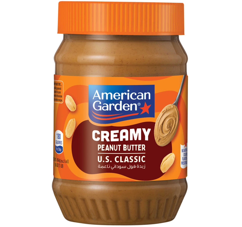 American Garden Vegan & Gluten Free Creamy Peanut Butter 454 g Lulu Hypermarket