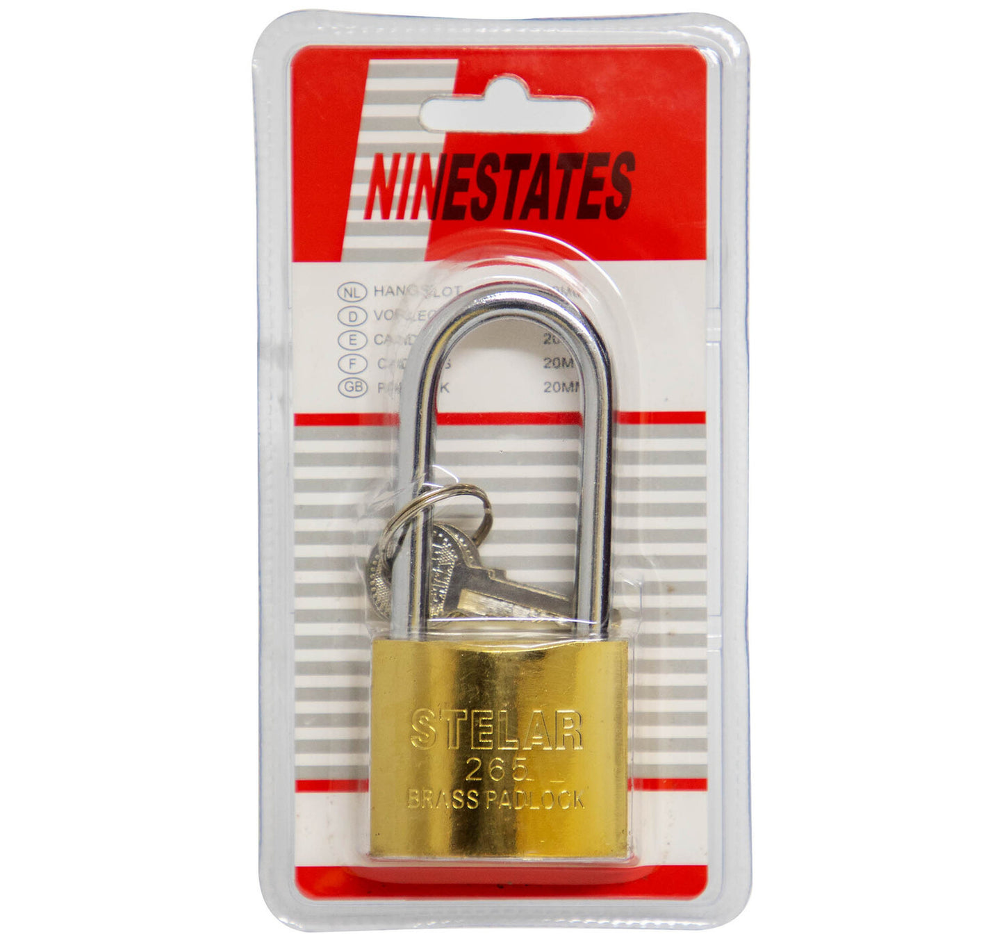 Nine States Long Handle Pad Lock 50L
