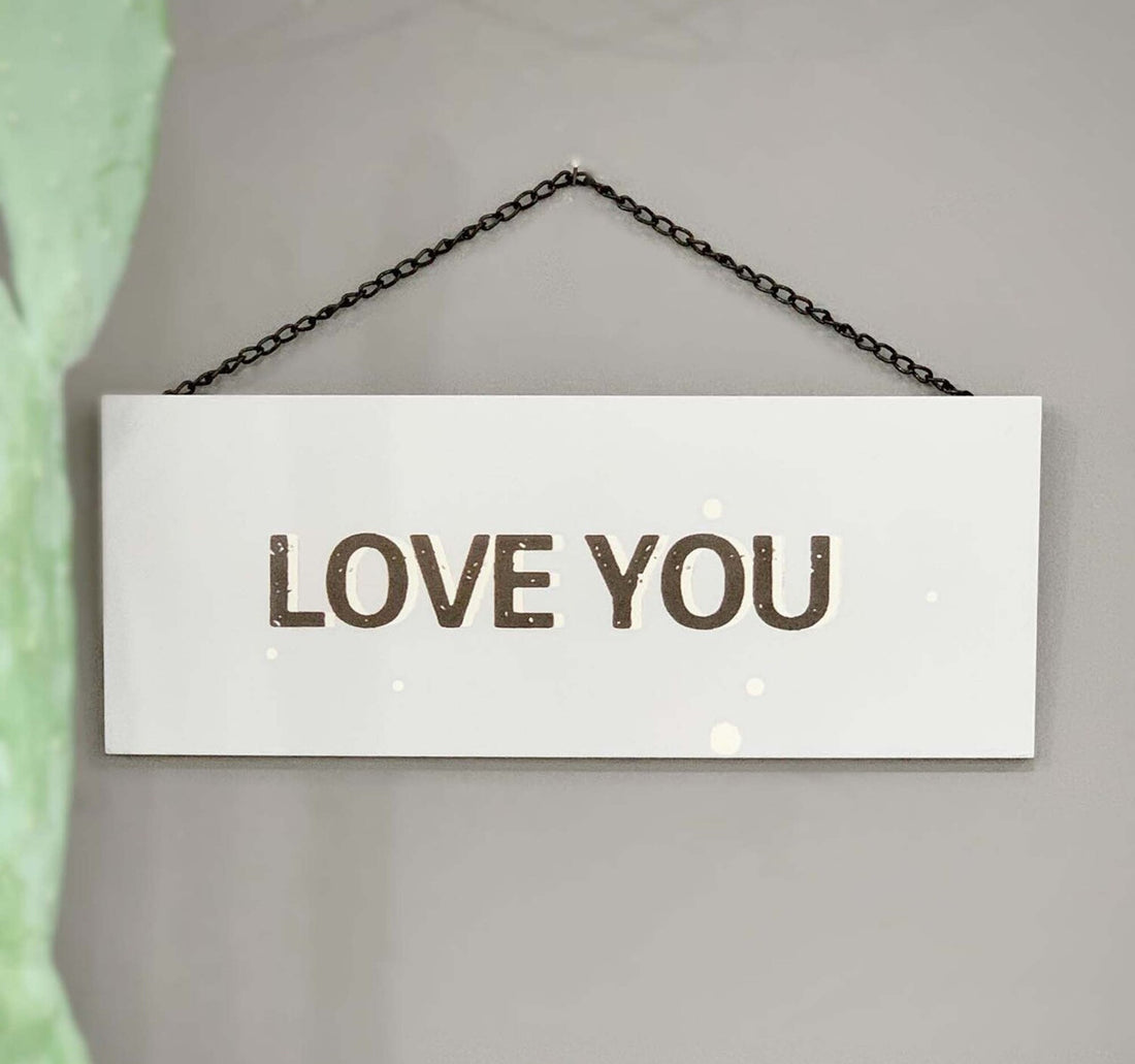 Maple Leaf Love You Sign Wooden Pallet Wall Art Hanging Board, 20YX092