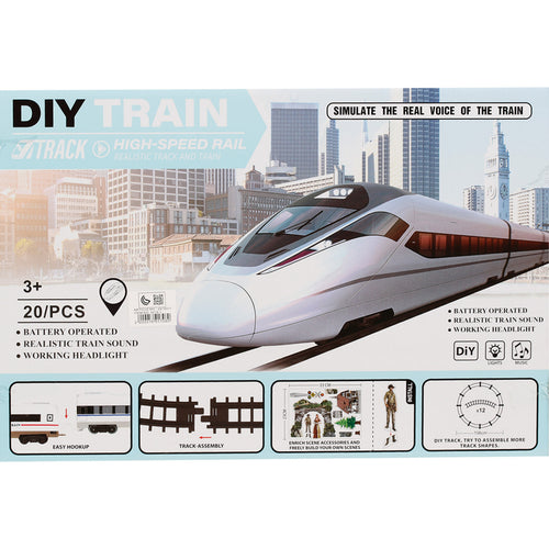 Skid Fusion Battery Operated Track Train Set, 20 pcs, 3018-1