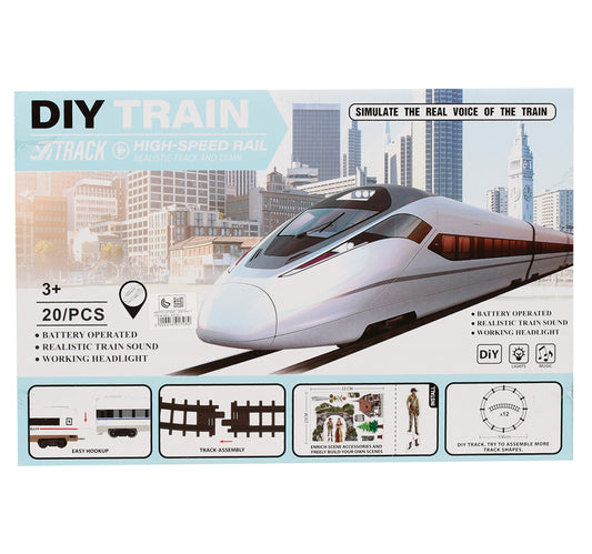 Skid Fusion Battery Operated Track Train Set, 20 pcs, 3018-1