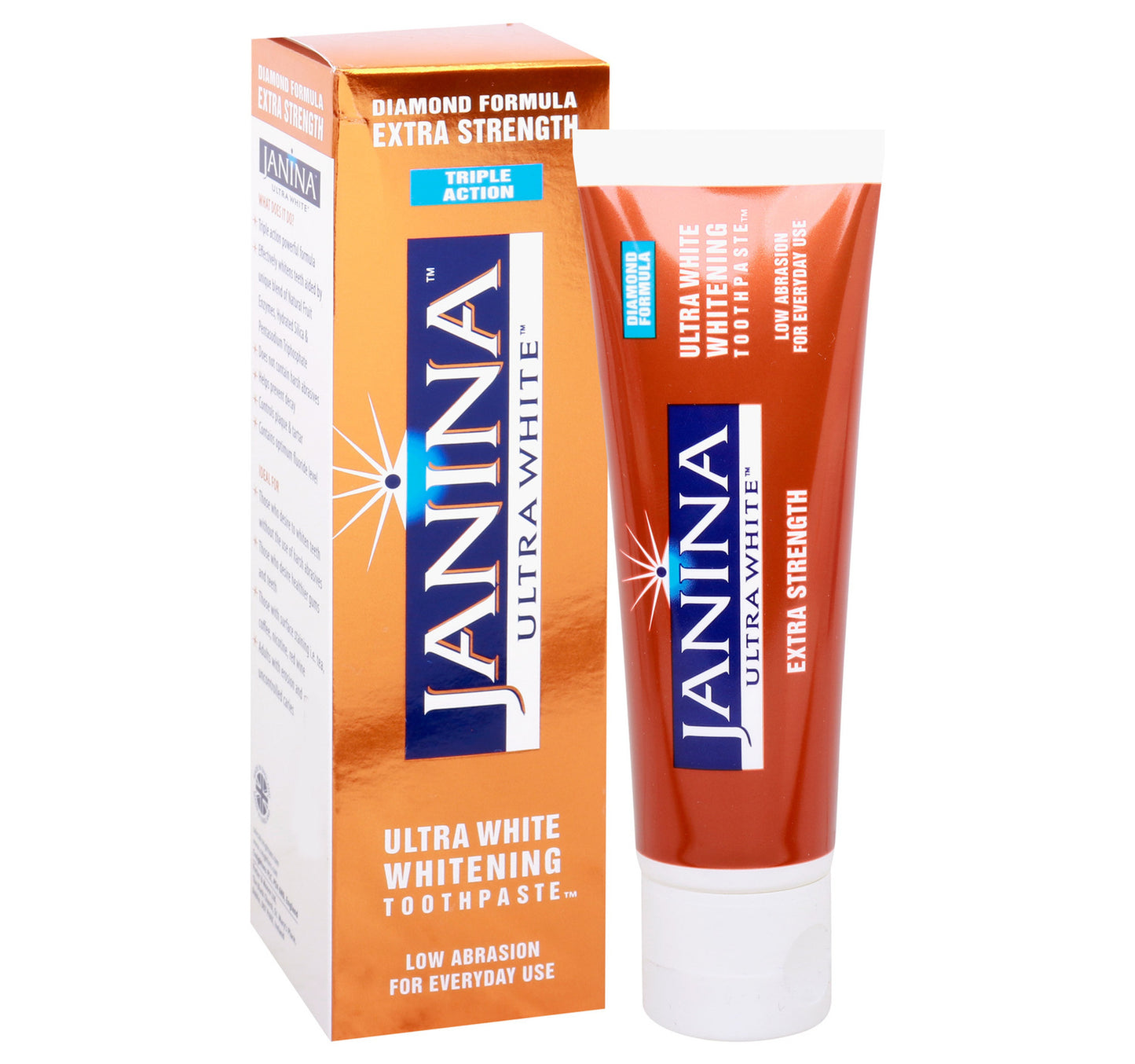 Janina Ultra White Diamond Formula Extra Strength Whitening Toothpaste 75 ml