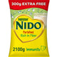 نستله نيدو حليب مجفف مدعم غني بالألياف كيس 1800 جم + 300 جم
