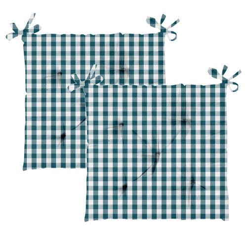 وسادة كرسي هومويل، 40 × 40 سم، قطعتان، فيروزي