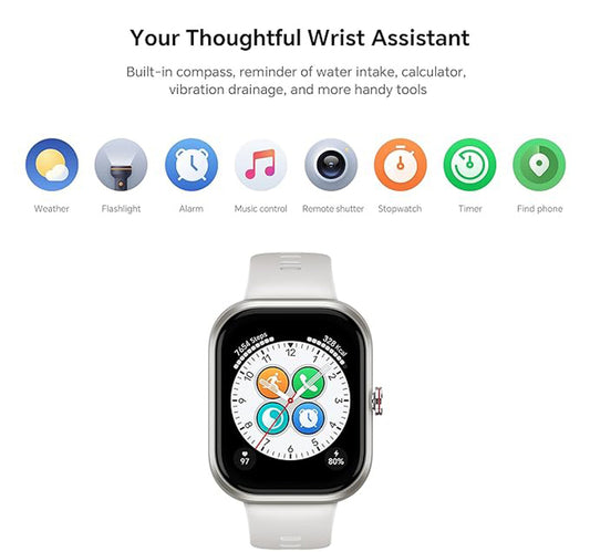 Honor Choice Smart Watch, 1.95 inch, White, BOT-WB01