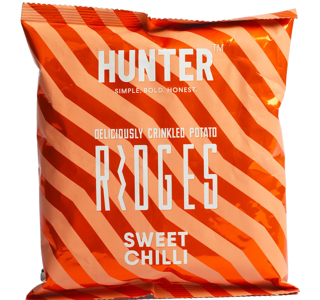 بطاطس هانتر المجعدة بنكهة الفلفل الحلو الحار 40 جم
