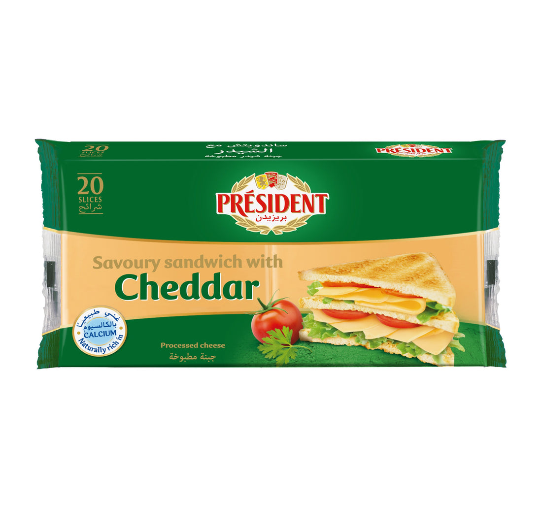 President Sandwich With Cheddar Cheese 20 Slices 400 g
