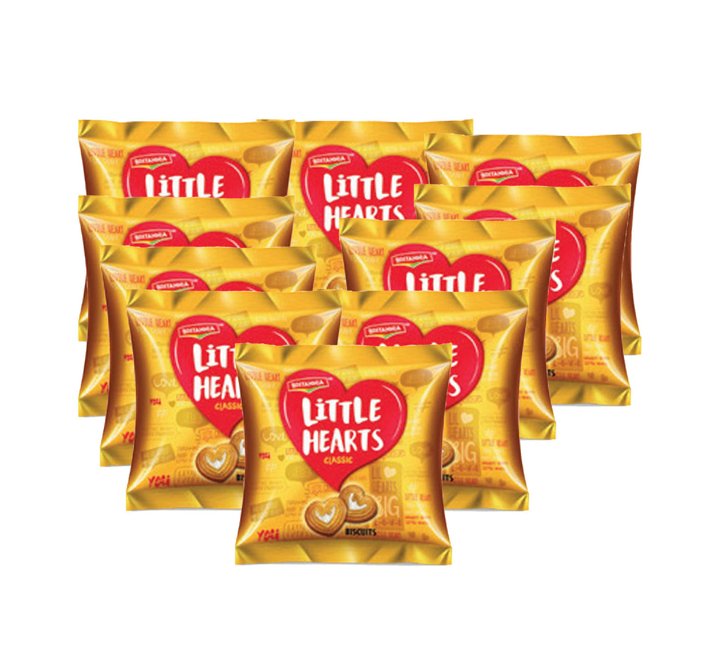 Britannia Little Hearts Biscuits 10 x 50.5 g
