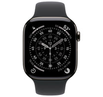 Apple Watch Series 11 GPS + Cellular Smartwatch, 46 mm Slate Titanium Case with Black Sport Band (M/L), MFD24AF/A