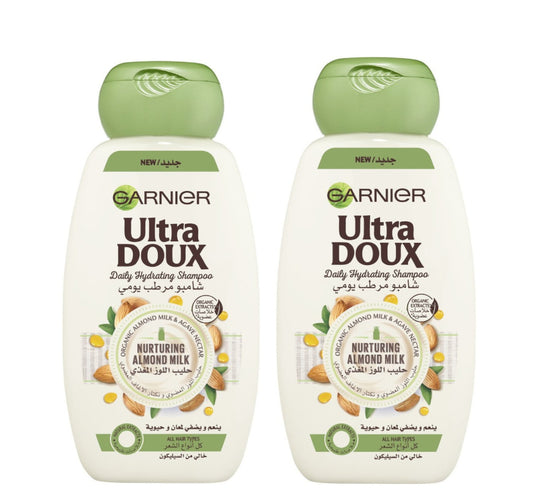 Garnier Ultra Doux Nurturing Almond Milk Shampoo Value Pack 2 x 400 ml