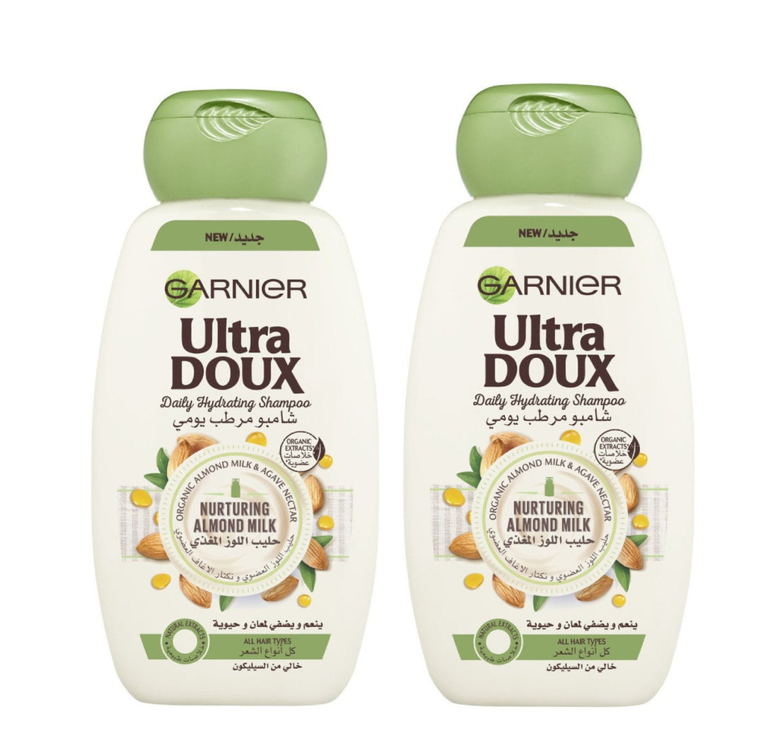 Garnier Ultra Doux Nurturing Almond Milk Shampoo Value Pack 2 x 400 ml