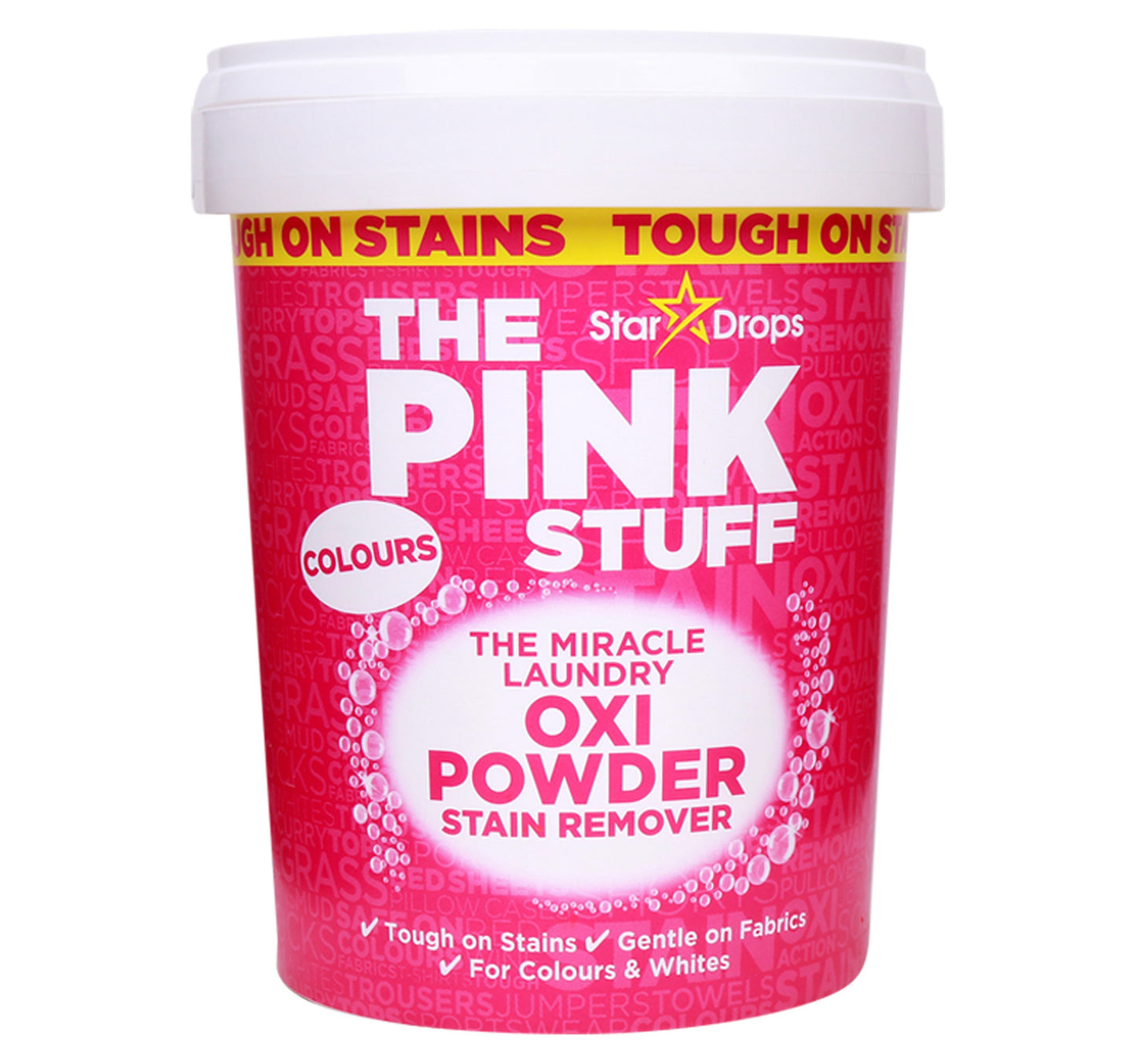 Star Drops Pink Stuff Colours Miracle Laundry Oxi Powder Stain Remover 1 kg