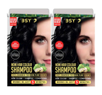 BSY Noni Hair Colour Shampoo Natural Black Value Pack 2 x 20 ml