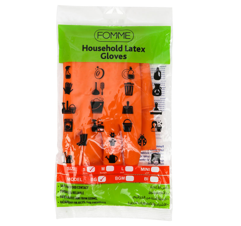 Fomme Household Latex Gloves Small 1 Pair