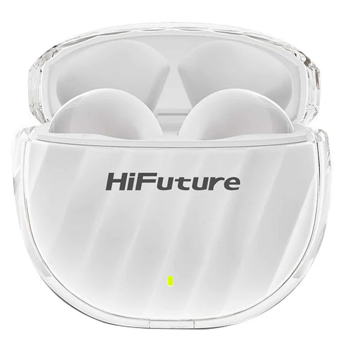 سماعات أذن لاسلكية حقيقية HiFuture FlyBuds3 مزودة بتقنية ENC، لون أبيض