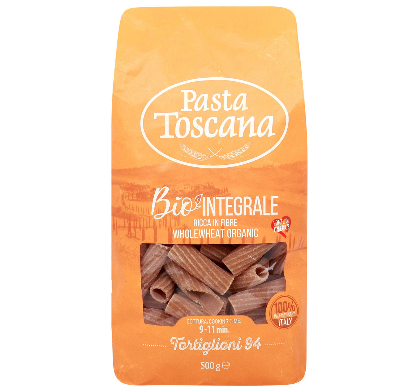 Pasta Toscana Whole Wheat Organic Tortiglioni No.94 500 g